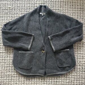 Herringbone Crop Sweater Jacket